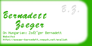 bernadett zseger business card